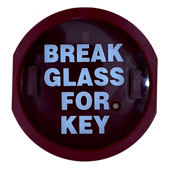 Plastic break glass key holder