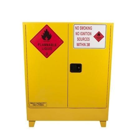 Flammable Liquid Storage Cabinet 160 Litre 2 Door 1295mmH x 1100mmW x 500mmD