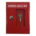 locking fire hose reel nozzle box
