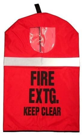 Cover Nyplon With Window & Reflective Strip To Suit 4.5kg Extinguisher 530mm H x 330mm W