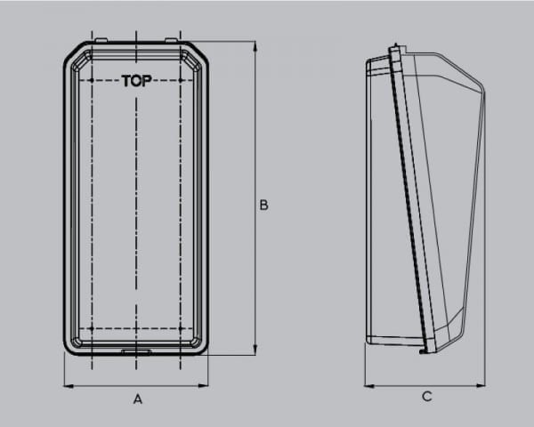 Cabinet ABS/Poly Crystal To Suit 9.0kg DCP Or 5.0kg CO2 Extinguisher - Image 2