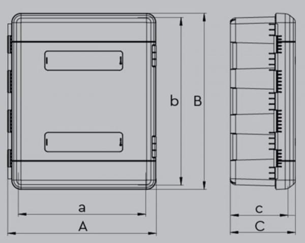 Cabinet Poly Red Resolute IP59K Rated With View Window To Suit 2 x Fire Extinguishers - Image 3