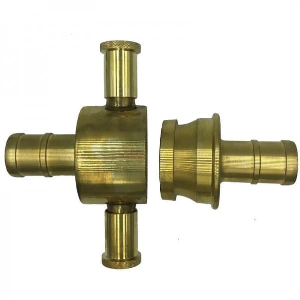 65mm BI x 45mm tail brass fire hose couplings
