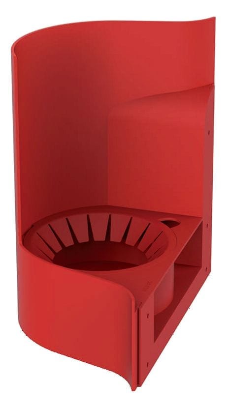 Fire Extinguisher Stand Red Architectural Internal 386mmH x 400mmW x 234mmD