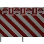 Fire Point Station For 4 Fire Extinguishers With Reflective Stripes & Signage