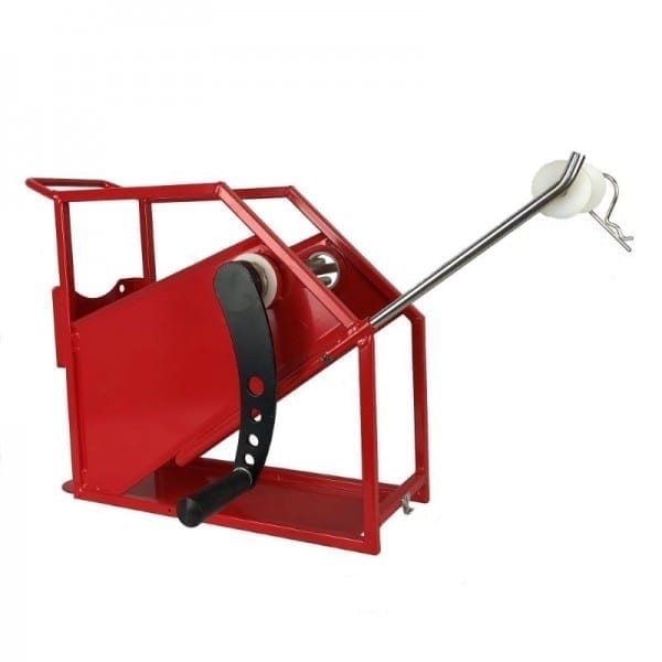 portable fire hose roller