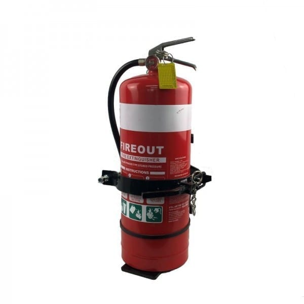 vehicle fire extinguisher bracket