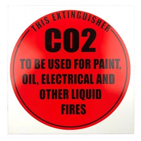 fire extinguisher id disc sign