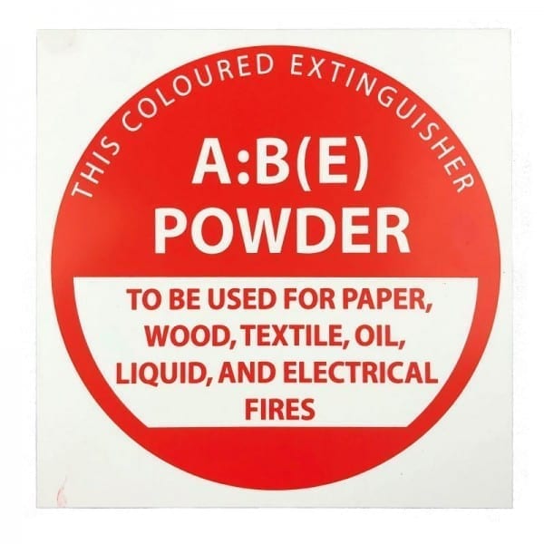 fire extinguisher id disc sign