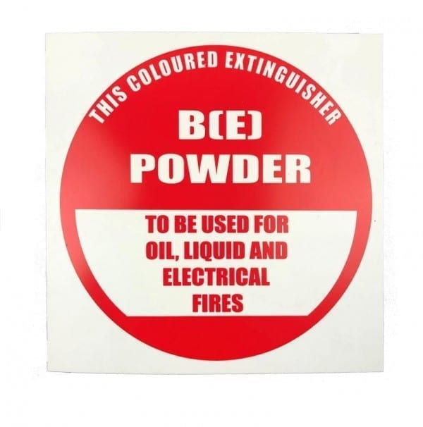 fire extinguisher id disc sign