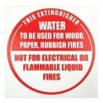 fire extinguisher id disc sign