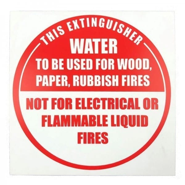 fire extinguisher id disc sign