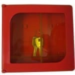 Cabinet Key Box PVC ABS Easy Break Window ( Yellow ) 134mm H x 125mm W x 45mm D