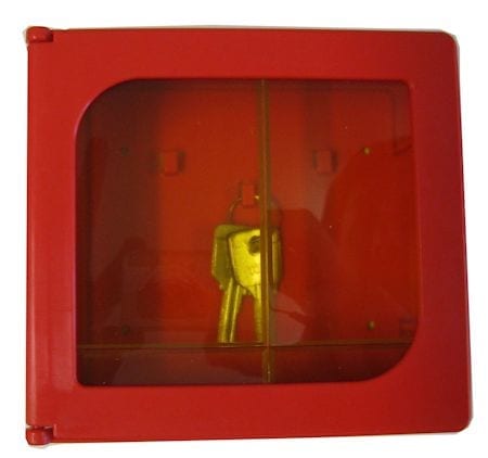 Cabinet Key Box PVC ABS Easy Break Window ( Yellow ) 134mm H x 125mm W x 45mm D
