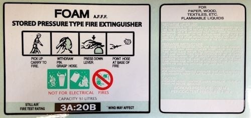 Label Air Foam 300mm W x 135mm H