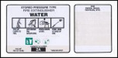 Label Air Water Rating 3A 300mm W x 150mm H