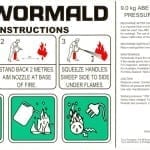 Label DCP ABE 9kg Worm Genuine 6A 80B:E 295mm W x 145mm H