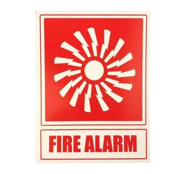 fire alarm location sign