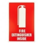 fire extinguisher inside sign