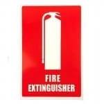 fire extinguisher location sign