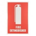 reflective fire extinguisher location sign