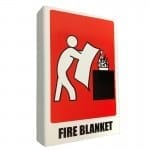 fire blanket location sign right angle