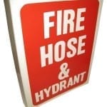 Location Sign Right Angle Poly Fire Hose & Hydrant  230mm W x 300mm H