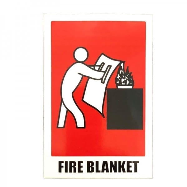 fire blanket vehicle sticker