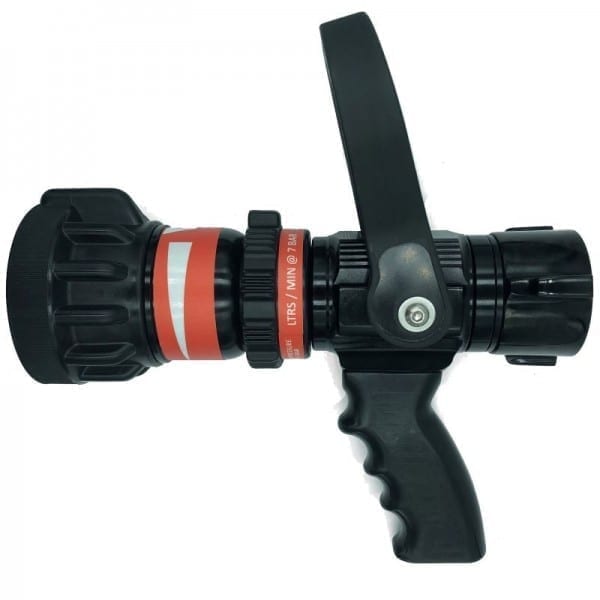 pistol grip adjustable variable flow fire fighting nozzle