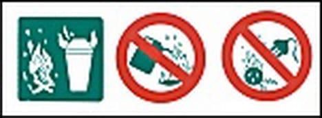 Label Rating Picto Air / Water Small 85mm W x 25mm H