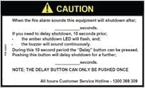 Stat-X Label VS Caution S / Down Single (Pack 100x)
