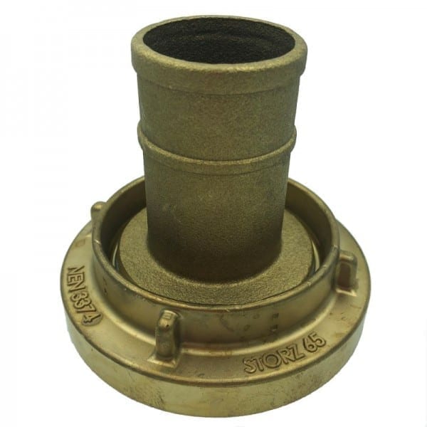 storz 65 x 52 tail brass hose coupling