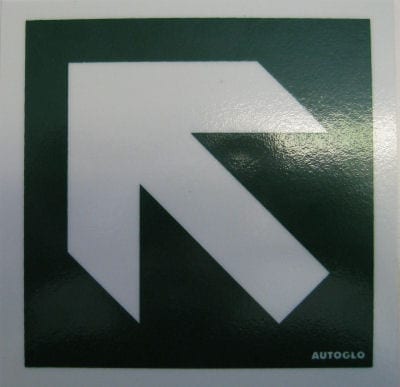 Sign Exit Arrow Luminous Arrow Picto 150mm x 150mm
