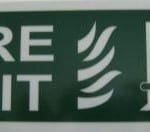 Sign Poly Luminous Fire Exit Pictograph 300mm W x 100mm H