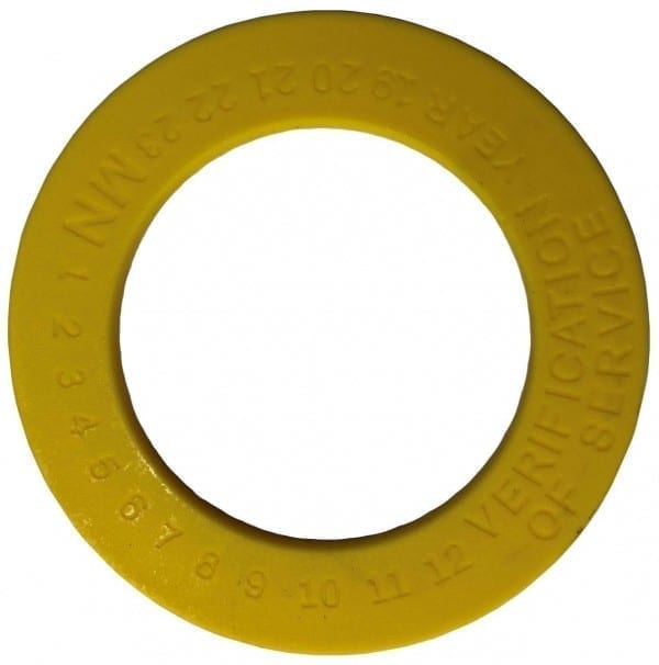 Service Equipment Neck Collar 45mm Yellow Notice Of Hydro Test Pkt100 5 Years On Collar