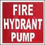 Sign Metal Fire Hydrant Pump 300mm W x 300mm H