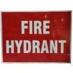 Sign Metal Fire Hydrant XLge 600mm W x 450mm H