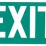 Sign Poly Exit 350mm W x 150mm H