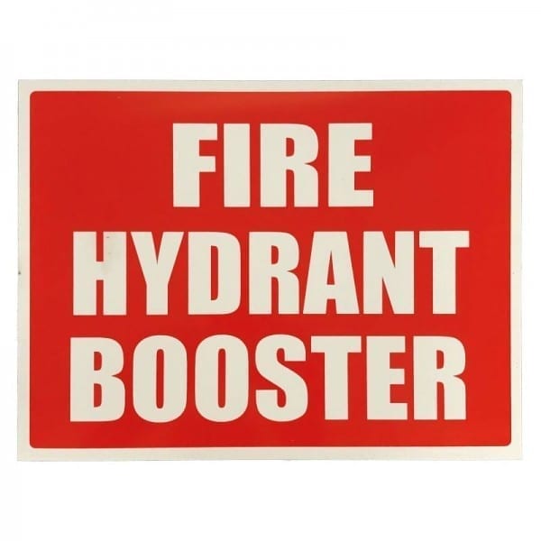 fire hydrant booster location sign