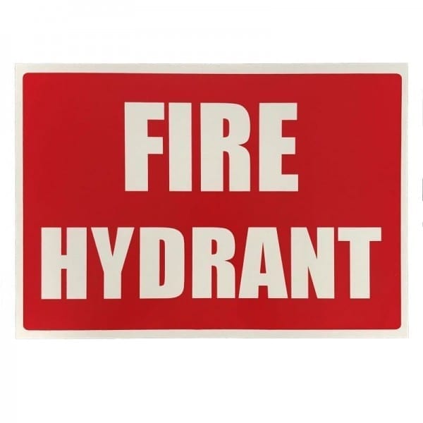 fire hydrant location sign