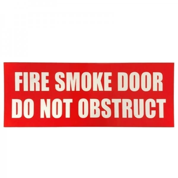 fire smoke door sign