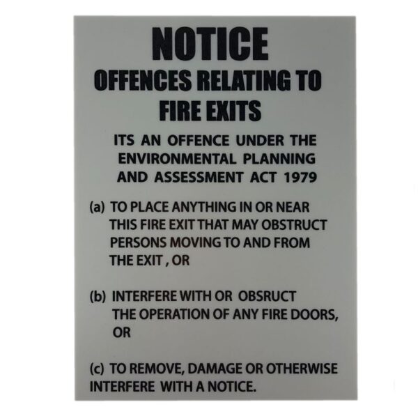 fire door offences sign
