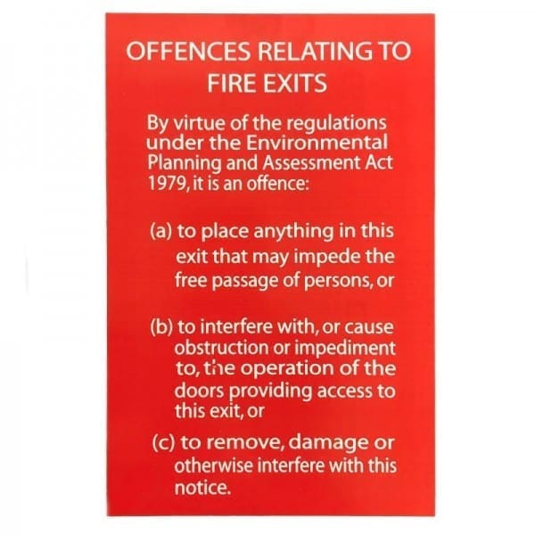 fire exit sign