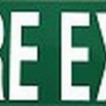 Sign Self Adhesive Fire Exit 350mm W x 125mm H