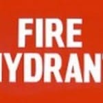 Sign Self Adhesive Fire Hydrant 320mm W x 215mm H
