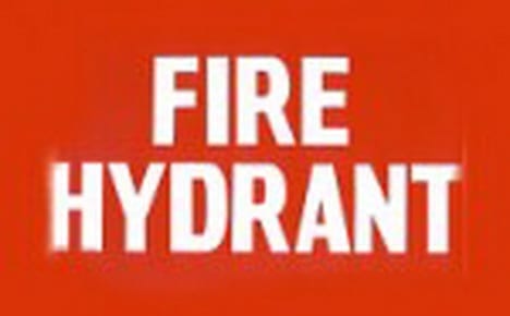 Sign Self Adhesive Fire Hydrant 320mm W x 215mm H