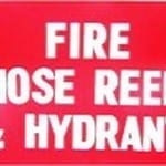 Sign Self Adhesive Fire Hose Reel & Hydrant 435mm W x 300mm H