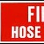 Sign Self Adhesive Fire Hose Reel Strip Pictograph 300mm W x 100mm H