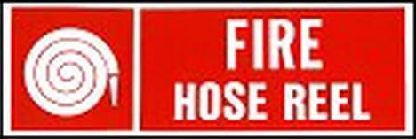 Sign Self Adhesive Fire Hose Reel Strip Pictograph 300mm W x 100mm H