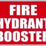 Sign Self Adhesive Hydrant Booster 300mm W x 225mm H